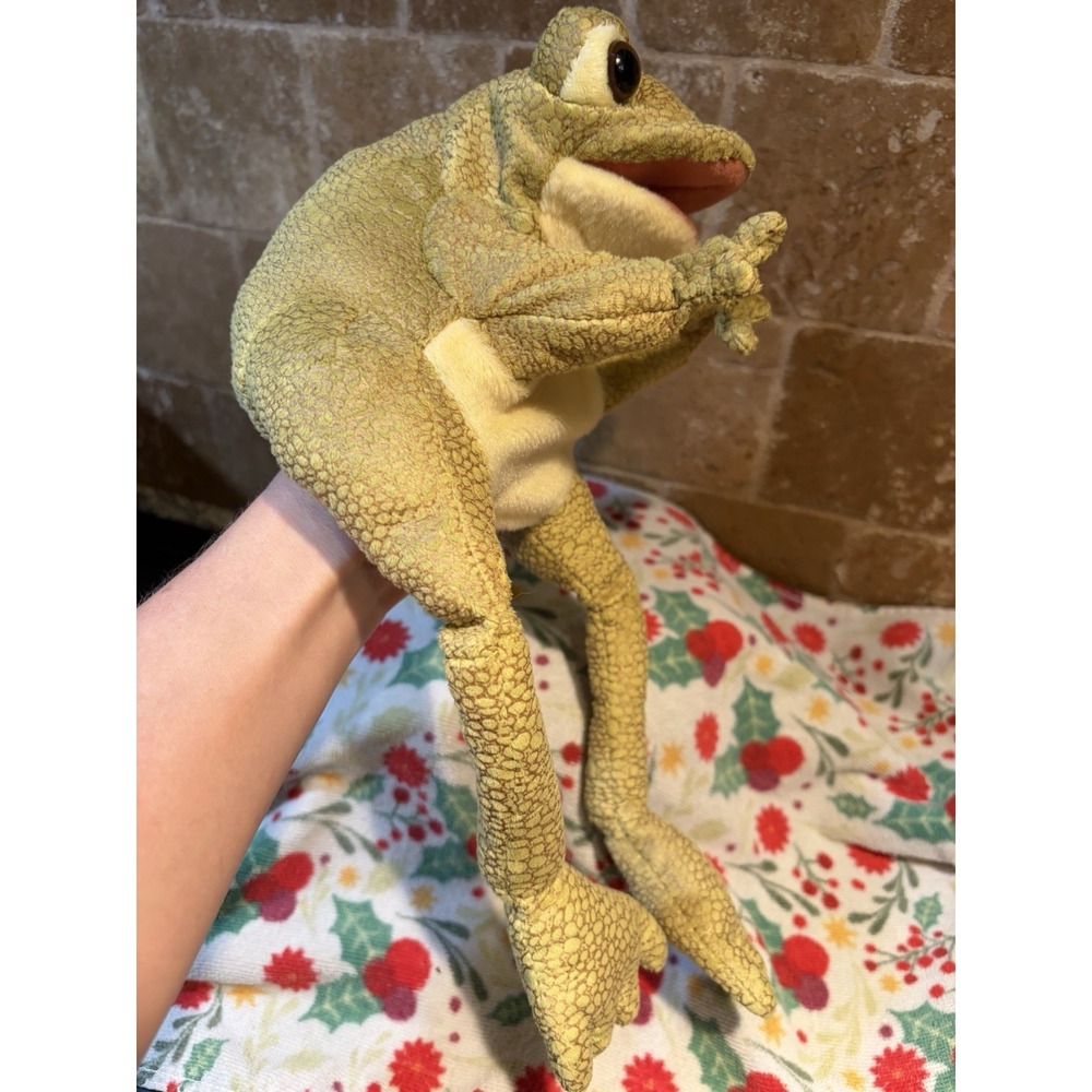 Folkmanis Funny Frog Hand Puppet Toad - Picture 2 of 5